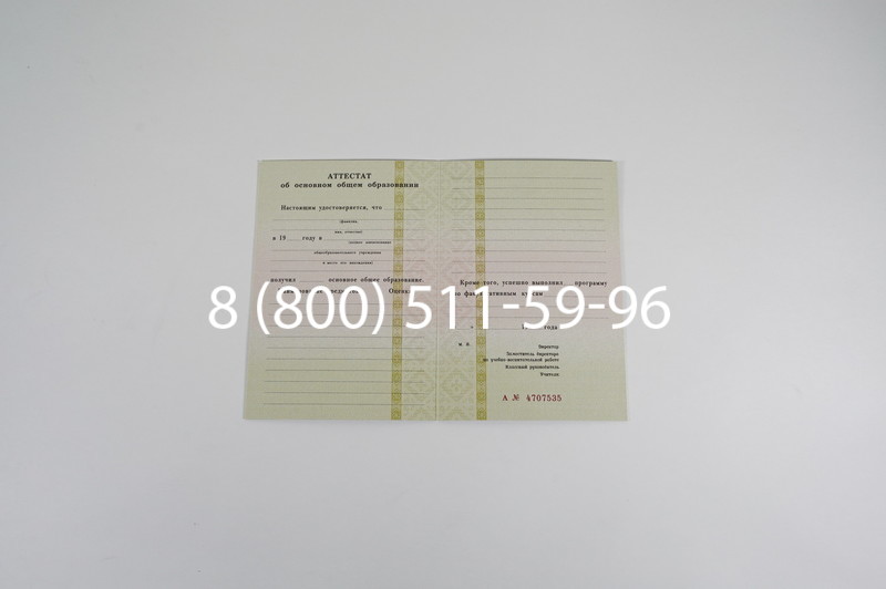 Купить Аттестат за 9 класс 1994-2006 годов в Волгограде